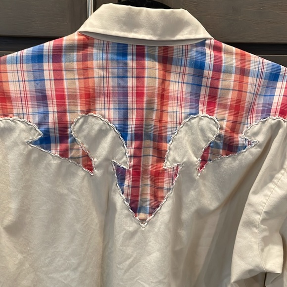 H BAR C 70’s - 80’s Vintage California Ranchwear Mens Pearl Snap Down Medium - Picture 6 of 11